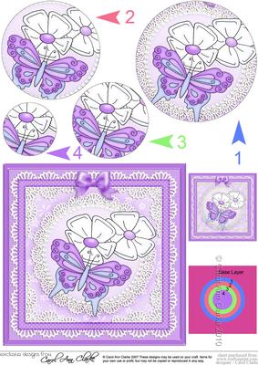 Fluttery Butterfly Quick Card with Circle Pyramage