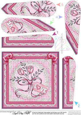 Lovely Roses - Fan Pyramage Topper