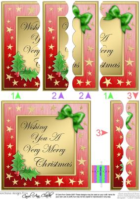Elegant Christmas Greetings Scallop Edge Side Stacker