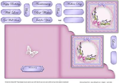 Pretty Bluebells Cut and Fold Card Corner Card
