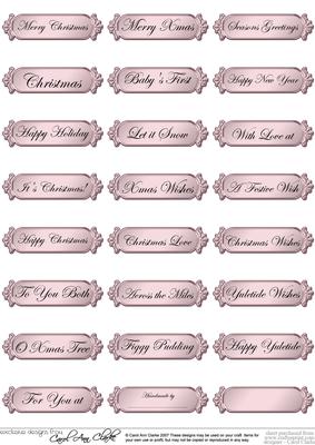 Metallic Christmas Greetings Text Plates