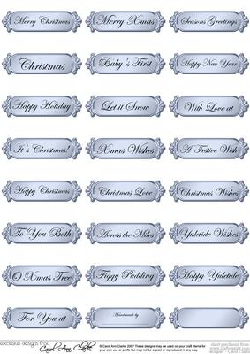 Metallic Christmas Greetings Text Plates