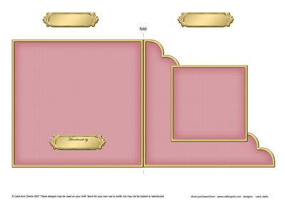 Cut and Fold Corner Card Plain Card Base