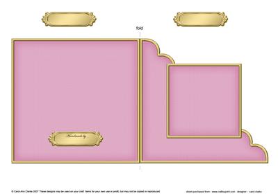 Cut and Fold Corner Card Plain Card Base