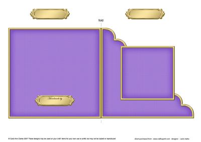 Cut and Fold Corner Card Plain Card Base