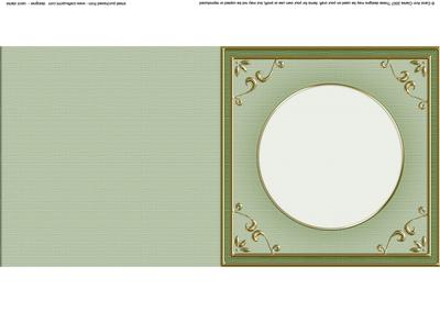 Square 'gold Metallic Frame' Card Front or Insert