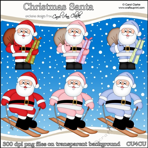 Christmas Santa - CU4CU Digital Clip Art Set