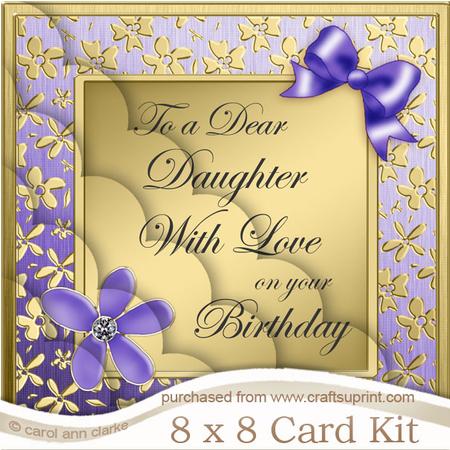 8 x 8 Floral Elegance Daughter Birthday Scalloped Corner Kit