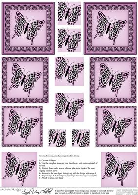 Big Butterfly Pyramage Sheet