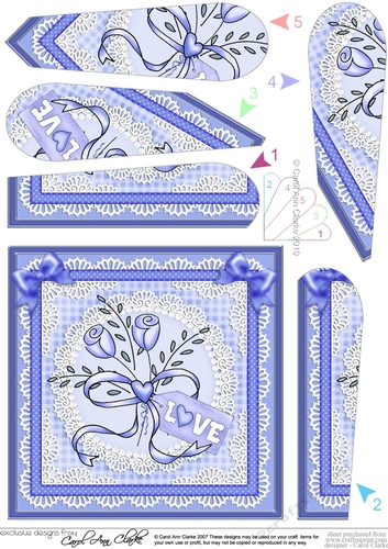 Lovely Roses - Fan Pyramage Topper