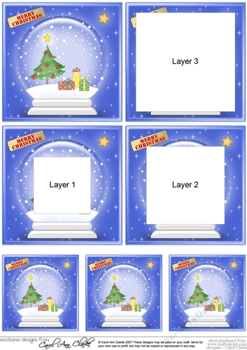 Christmas Tree - Christmas Snowglobe Tunnel Topper
