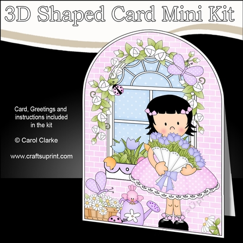 3D Shaped Card  Kit - Country Cottage Girlz Suzi