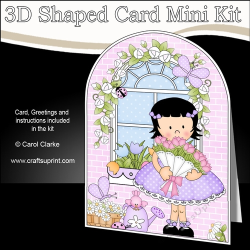 3D Shaped Card  Kit - Country Cottage Girlz Suzi