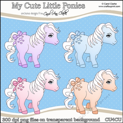 My Cute Little Ponies - CU4CU Digital Clip Art Set
