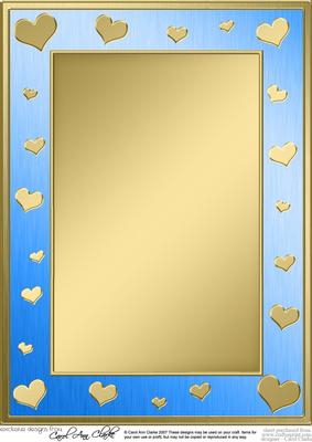A4 Metallic Romantic Hearts Plain Card Base