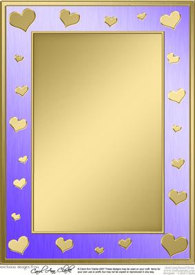 A4 Metallic Romantic Hearts Plain Card Base