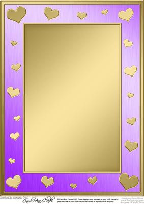 A4 Metallic Romantic Hearts Plain Card Base