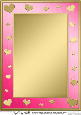 A4 Metallic Romantic Hearts Plain Card Base