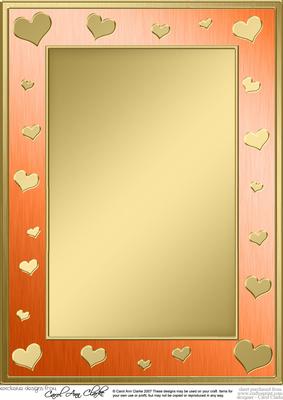 A4 Metallic Romantic Hearts Plain Card Base