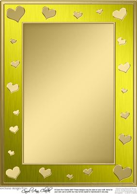 A4 Metallic Romantic Hearts Plain Card Base