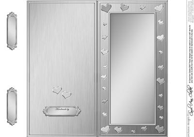 Dl Metallic Romantic Hearts Plain Card Base