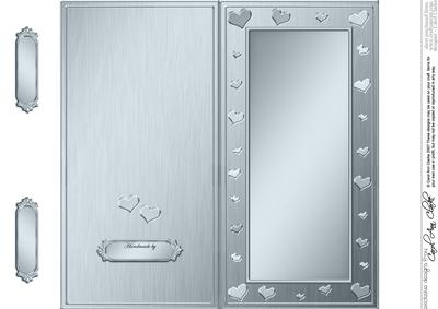 Dl Metallic Romantic Hearts Plain Card Base