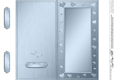 Dl Metallic Romantic Hearts Plain Card Base