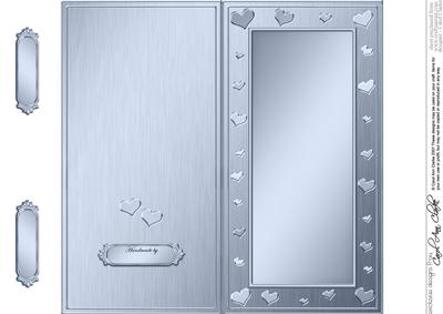 Dl Metallic Romantic Hearts Plain Card Base