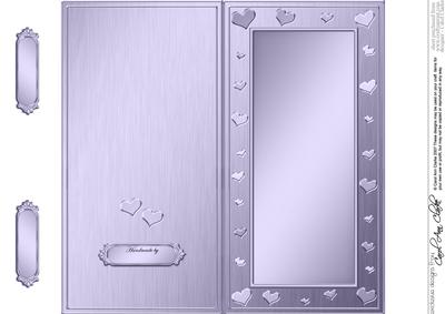 Dl Metallic Romantic Hearts Plain Card Base