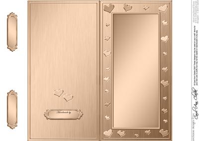 Dl Metallic Romantic Hearts Plain Card Base
