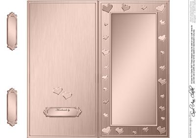 Dl Metallic Romantic Hearts Plain Card Base