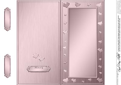 Dl Metallic Romantic Hearts Plain Card Base