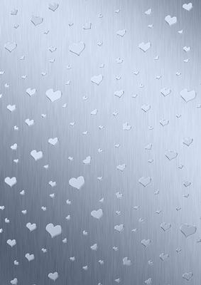 Metallic Romantic Hearts Matching Backing Paper Kit