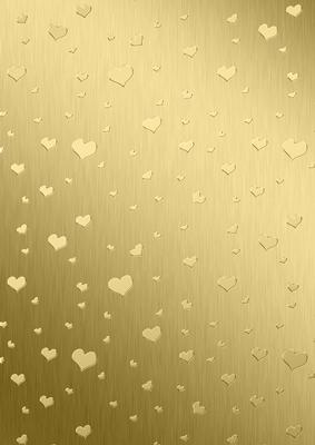 Metallic Romantic Hearts Matching Backing Paper Kit