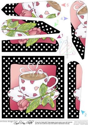 Coffee Time Fan Pyramage Topper
