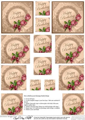 Roses and Metallic Lace - Pyramage sheet