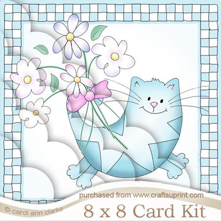 8 x 8 Cute Cat Kit with Scalloped Corners