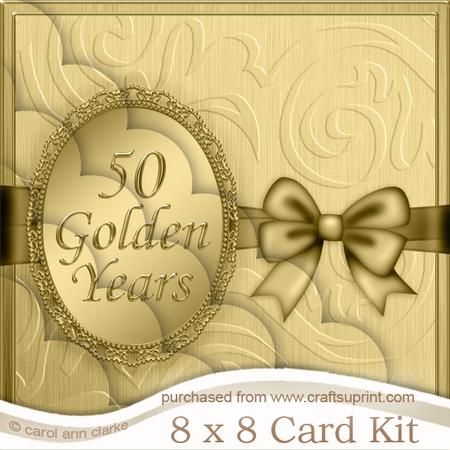 8 x 8 50 Golden Years Kit with Scalloped Corners