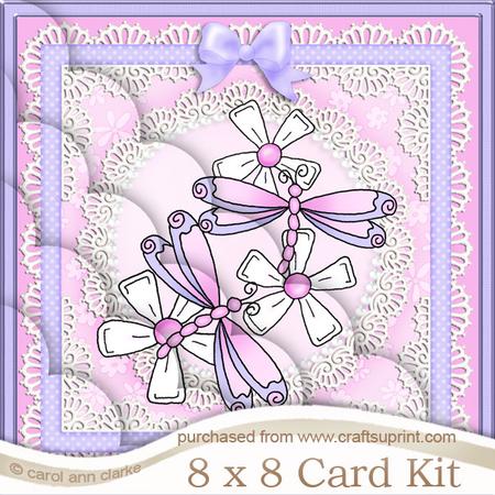 8 x 8 Dreamy Dragonflies Kit with Scalloped Corners