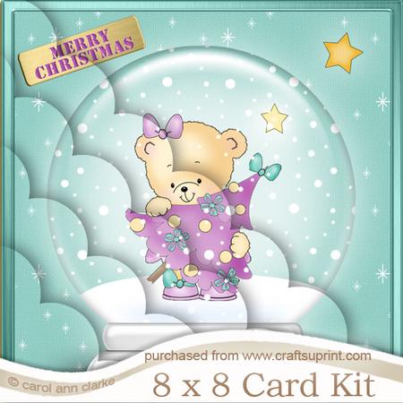 8 x 8 Rosie's Xmas Tree Snowglobe Kit with Scalloped Corners