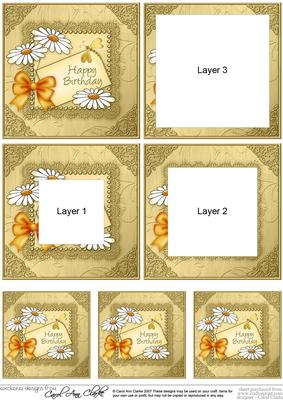 Daisies on metallic lace - Tunnel Topper