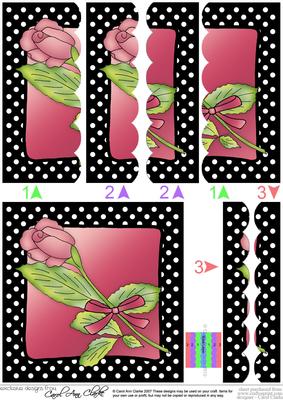 Single Rose Scallop Edge Side Stacker