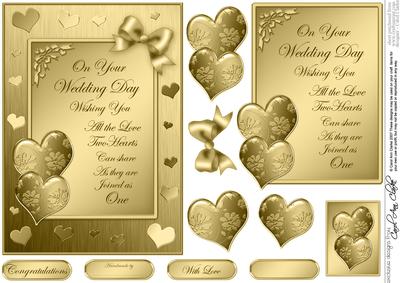 Elegant Romance Wedding Quick Card with 3D Decoupage
