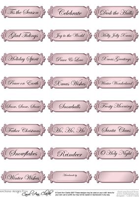 A 2nd Set of Metallic Christmas Greetings Text Plates