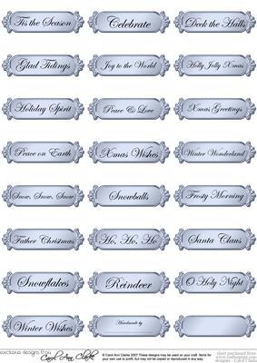 A 2nd Set of Metallic Christmas Greetings Text Plates