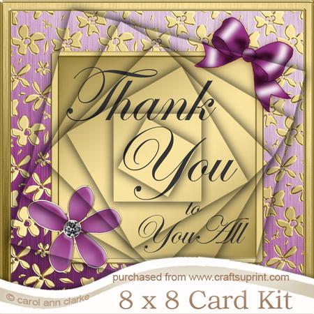8 x 8 Floral Elegance Thank You Kit with Twisted Pyramage