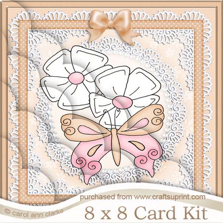 8 x 8 Fluttery Butterfly Kit with Scalloped Corners