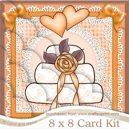 8 x 8 Wedding Cake Kit with Scalloped Corners