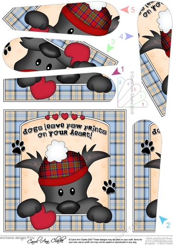 Fan Pyramage Topper - Dogs Leave Paw Prints - Scottie Dog Hamish