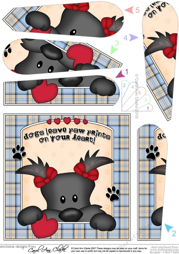 Fan Pyramage Topper - Dogs Leave Paw Prints - Scottie Dog Maisie